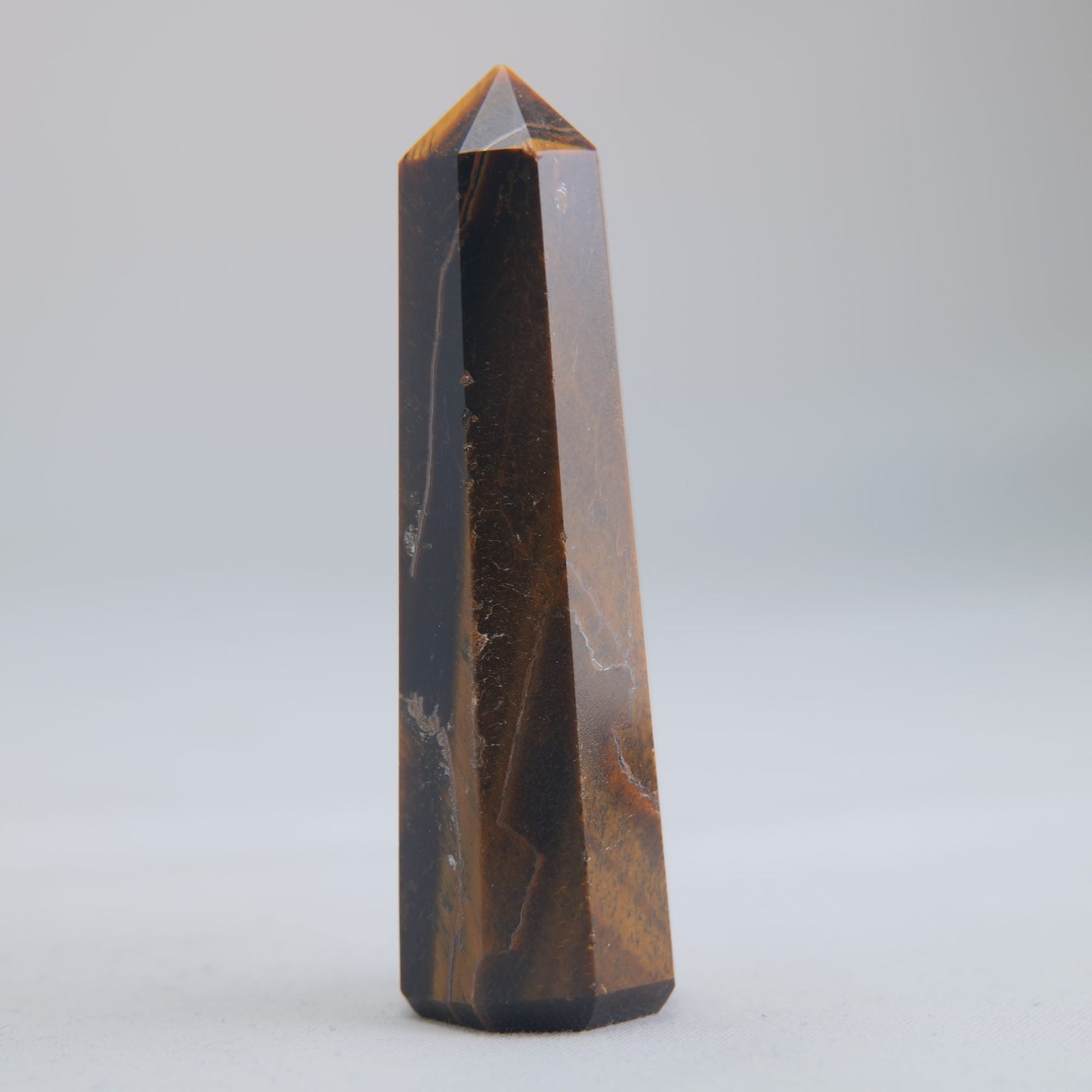 Tigers Eye Crystal Obelisk 43g 70mm - Luna Panther