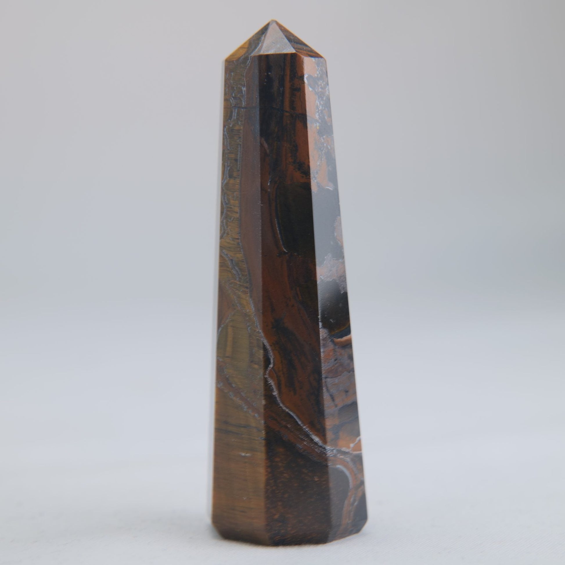 Tigers Eye Crystal Obelisk 51g - Luna Panther