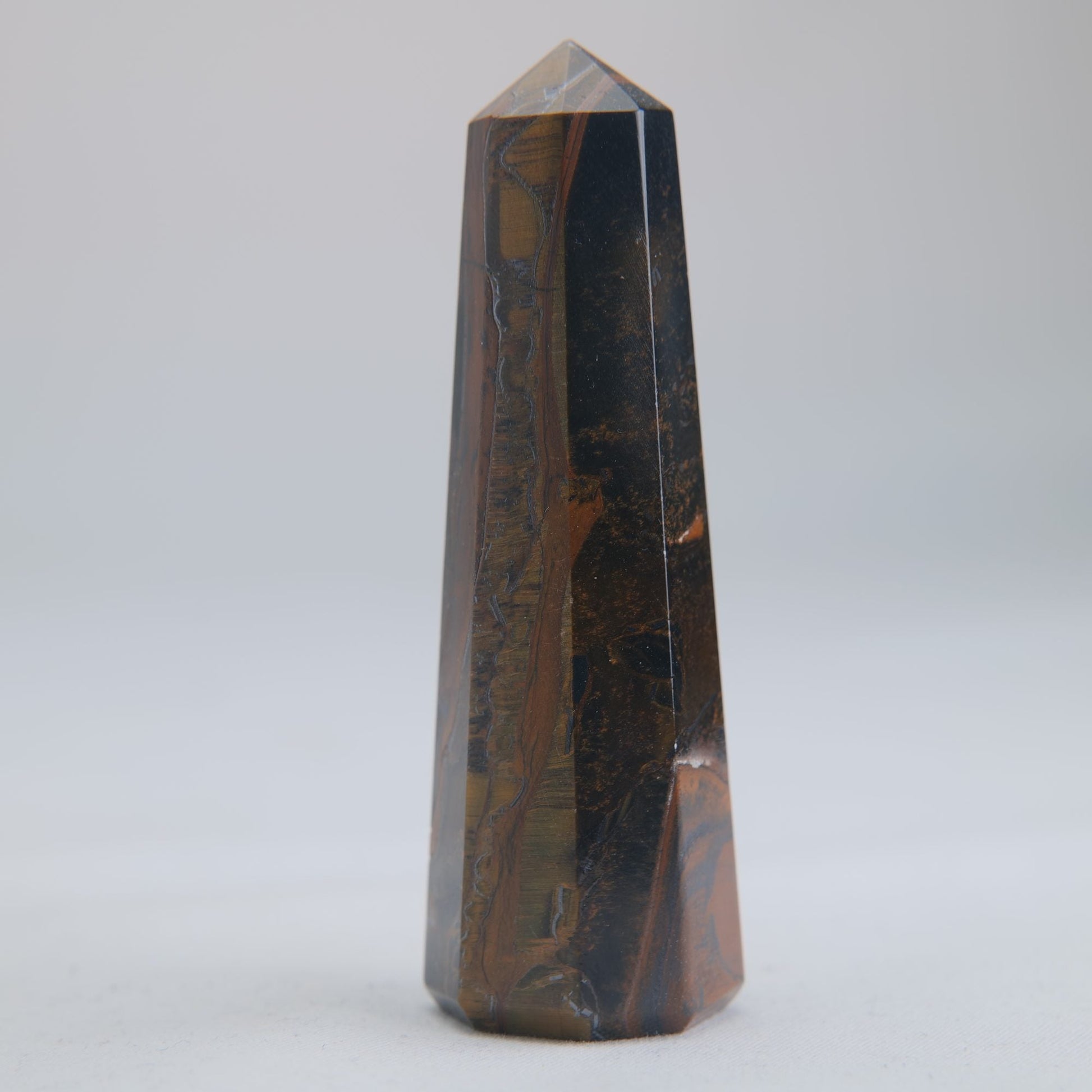 Tigers Eye Crystal Obelisk 51g - Luna Panther