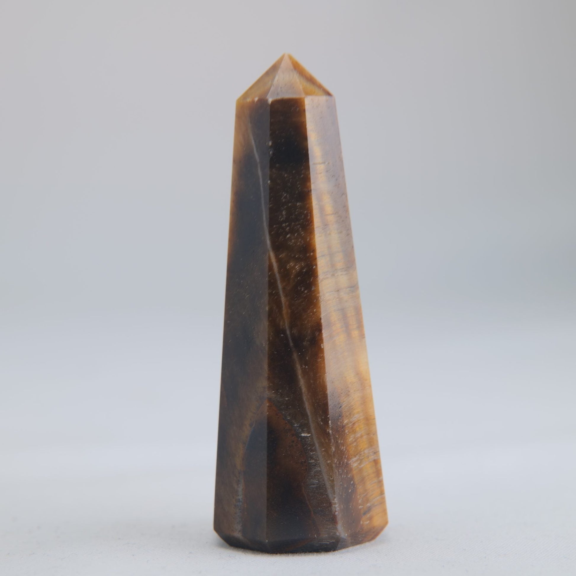 Tigers Eye Crystal Obelisk 52g 70mm - Luna Panther