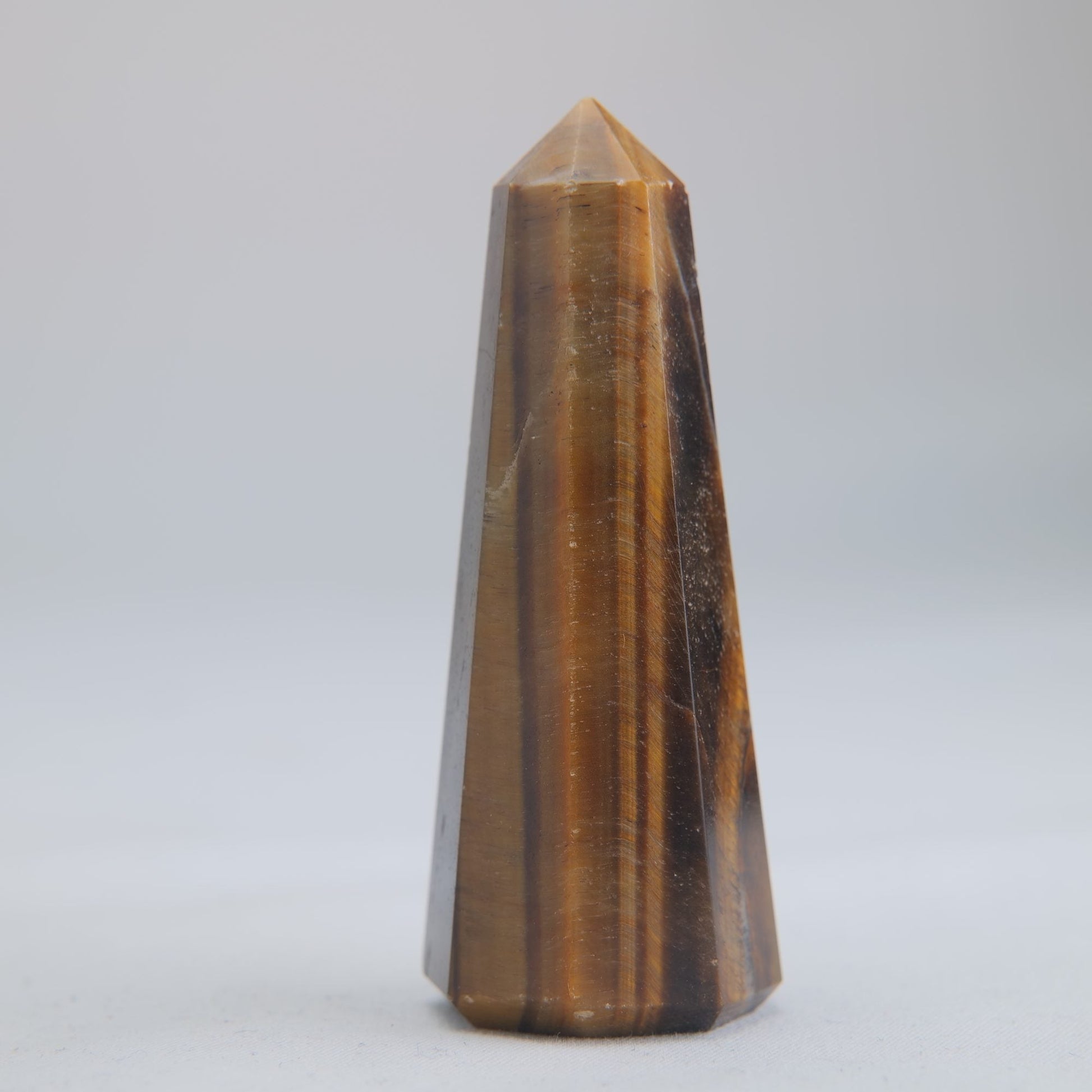 Tigers Eye Crystal Obelisk 52g 70mm - Luna Panther