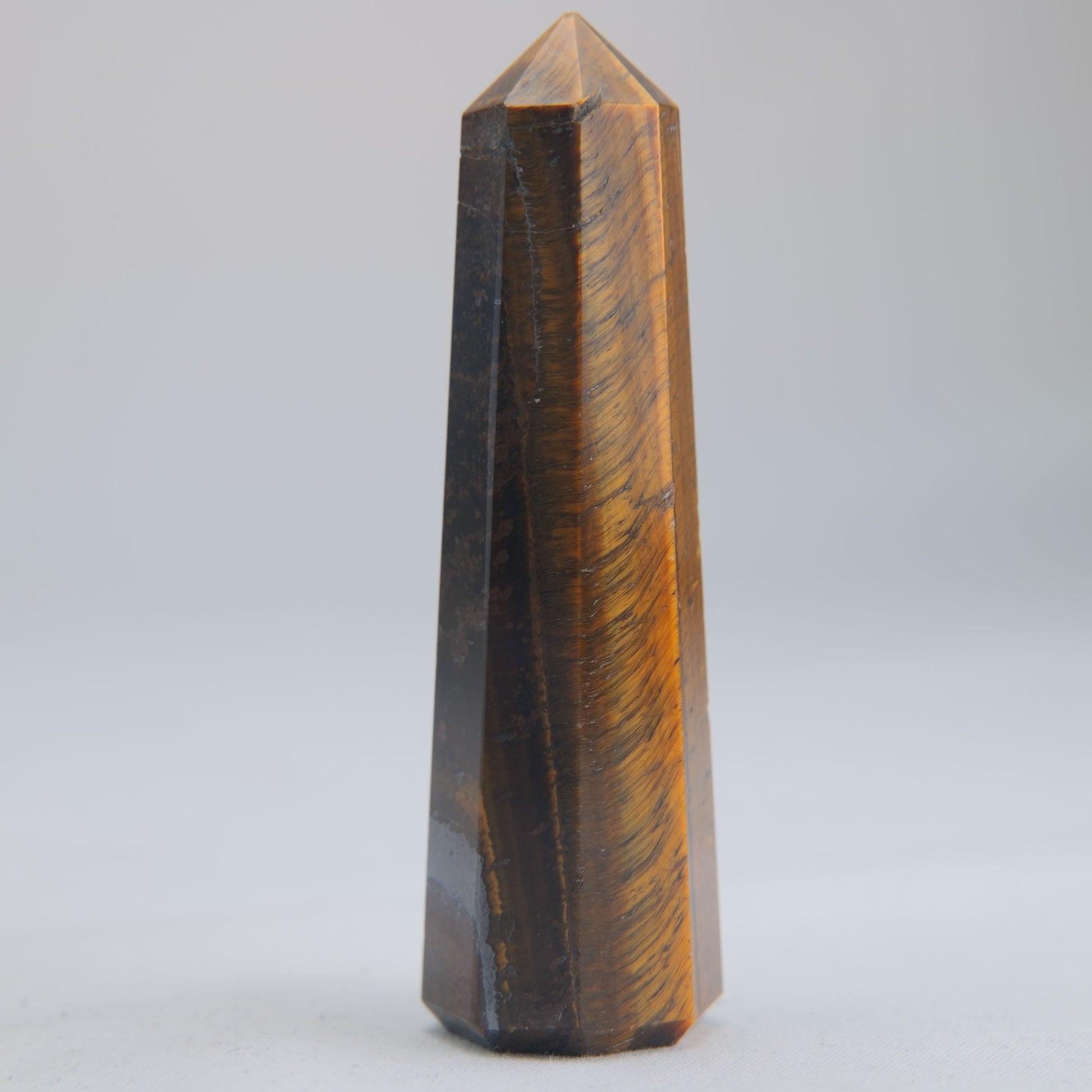 Tigers Eye Crystal Obelisk 52g 75mm - Luna Panther