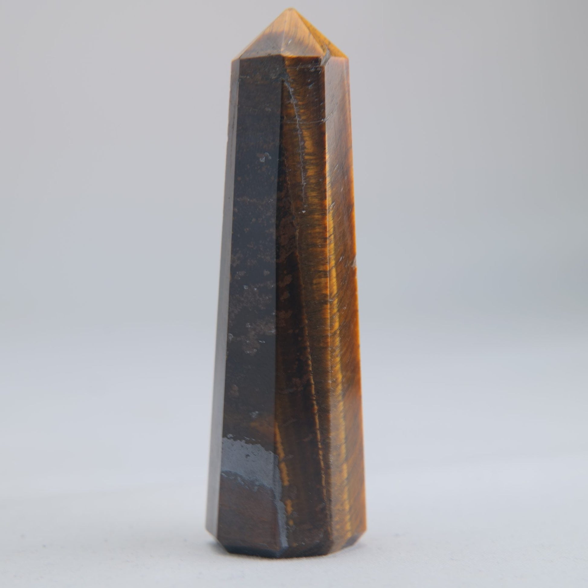 Tigers Eye Crystal Obelisk 52g 75mm - Luna Panther