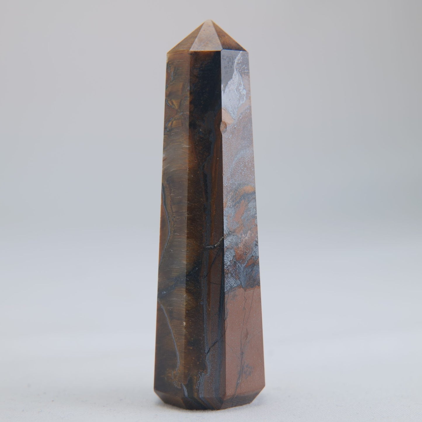 Tigers Eye Crystal Obelisk 53g - Luna Panther