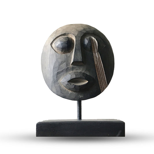 Timor Tribal Decorative Mask – Antique 27 × 20 cm - Luna Panther