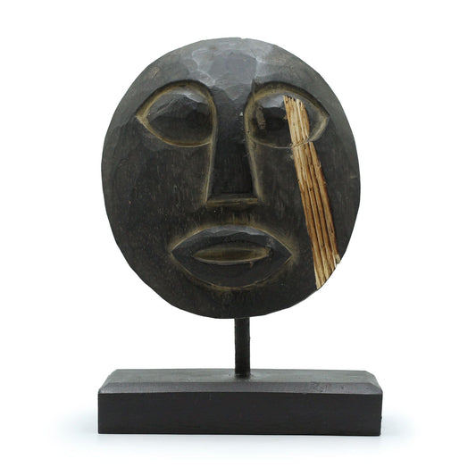 Timor Tribal Decorative Mask – Black 27 × 20 cm - Luna Panther