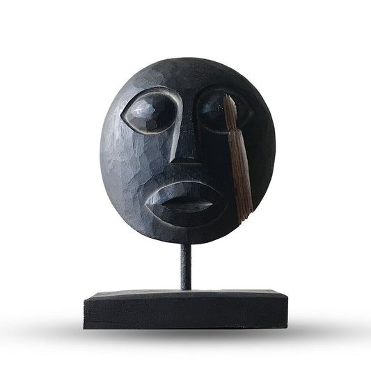 Timor Tribal Decorative Mask – Black 27 × 20 cm - Luna Panther alternate view