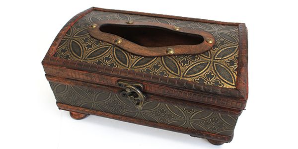 Tissue Box Classic Glamour with legs - Luna Panther