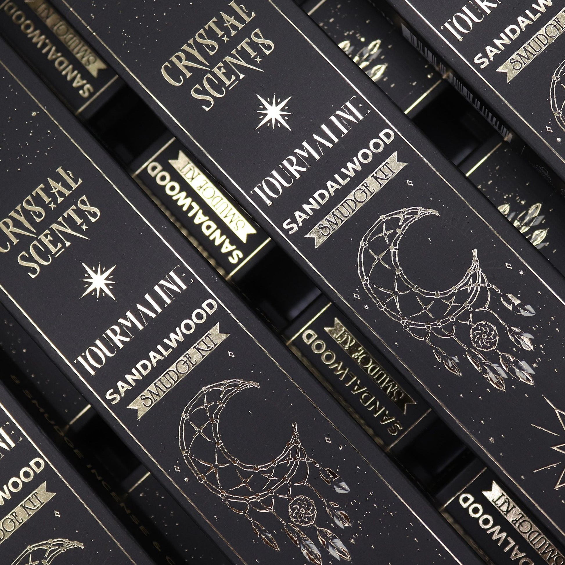 Tourmaline Crystal Scents Smudge Incense - Sandalwood - Luna Panther