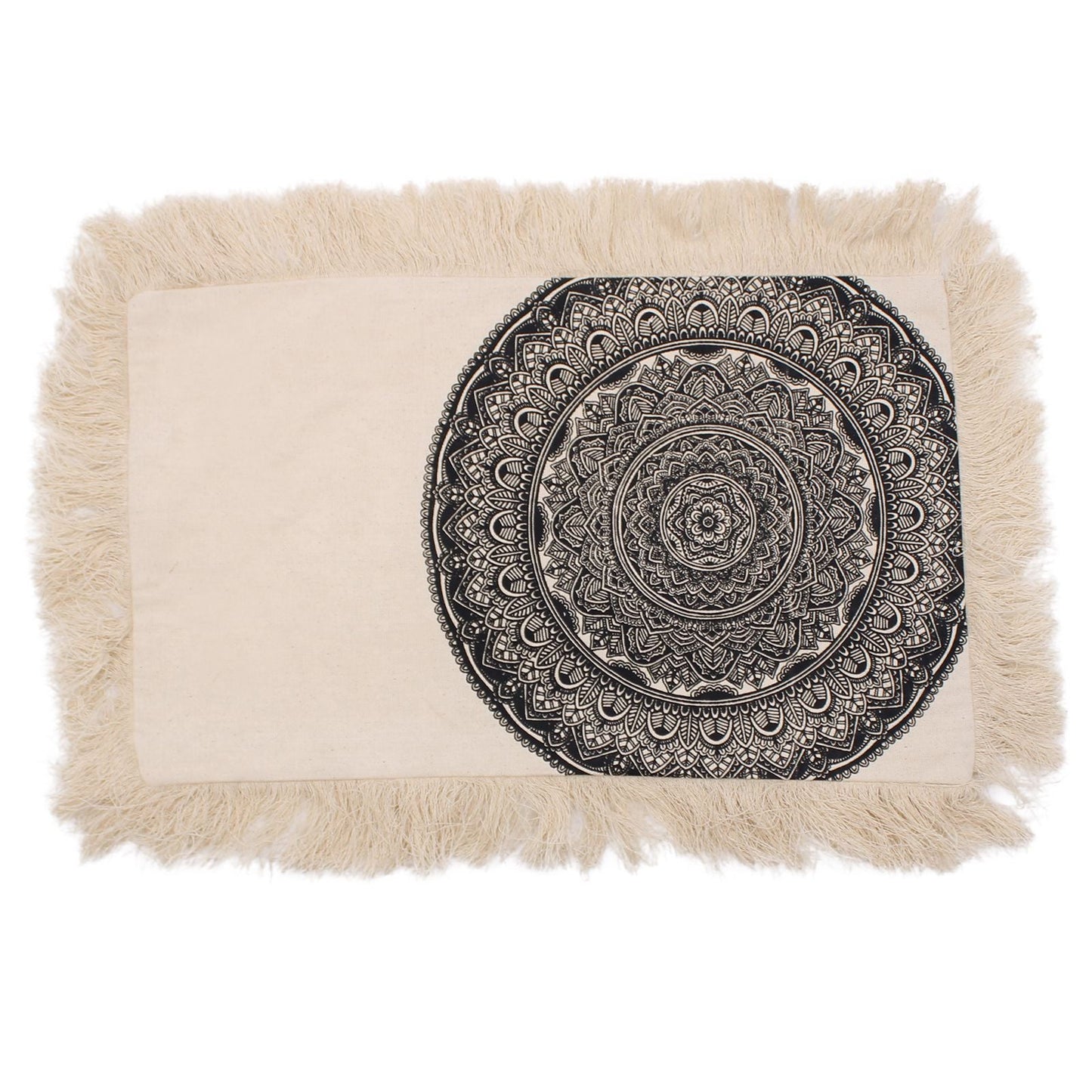 Traditional Mandala Cushion - 30x50cm - black - Luna Panther