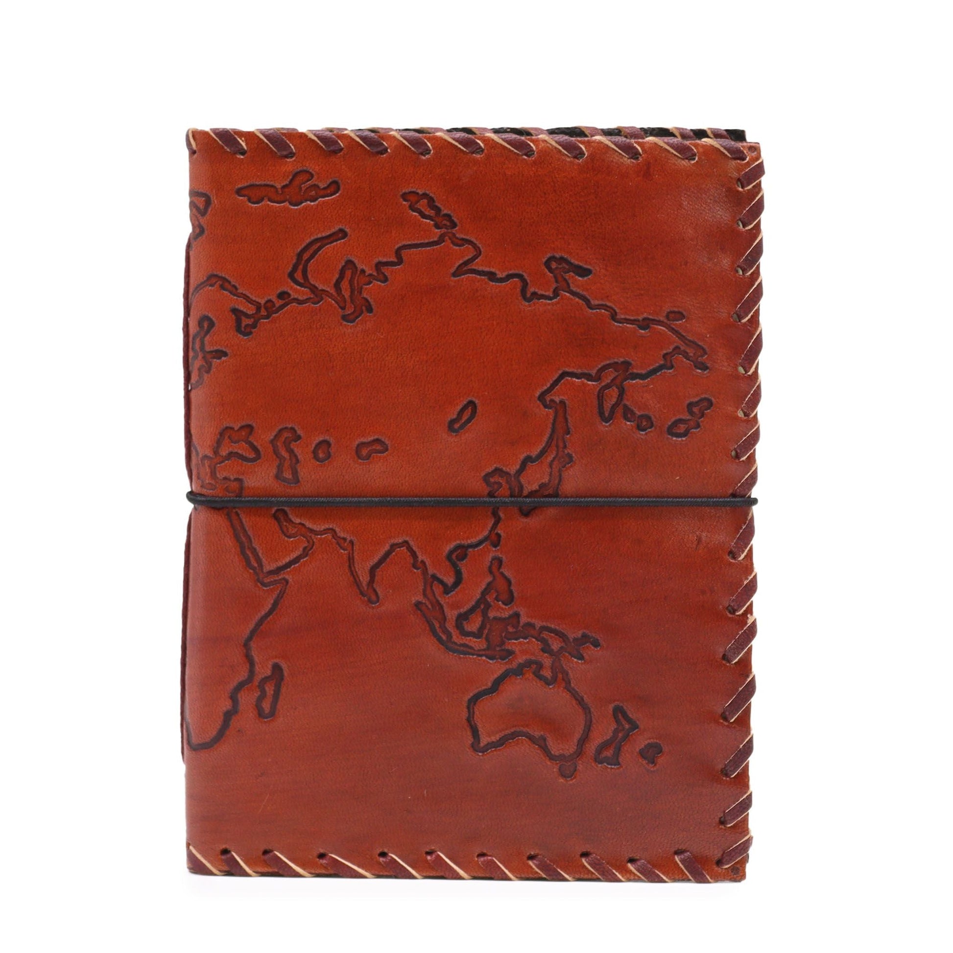 Travel Journal with wrap - Light Tan - 96 pages - 17x13cm - Luna Panther