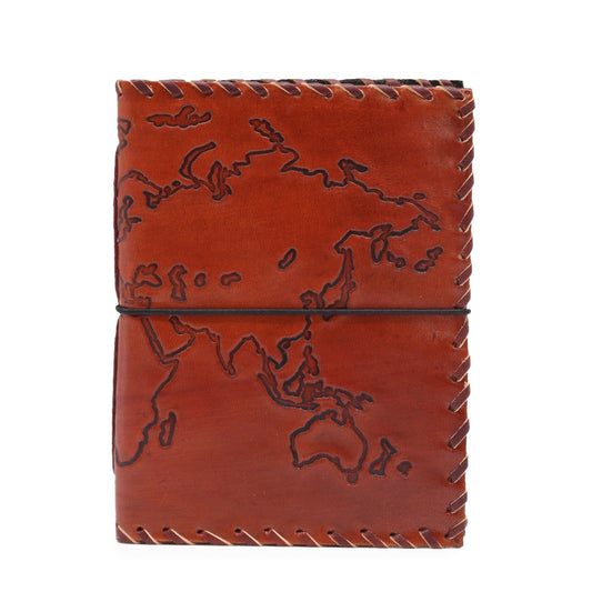 Travel Journal with wrap - Light Tan - 96 pages - 17x13cm - Luna Panther