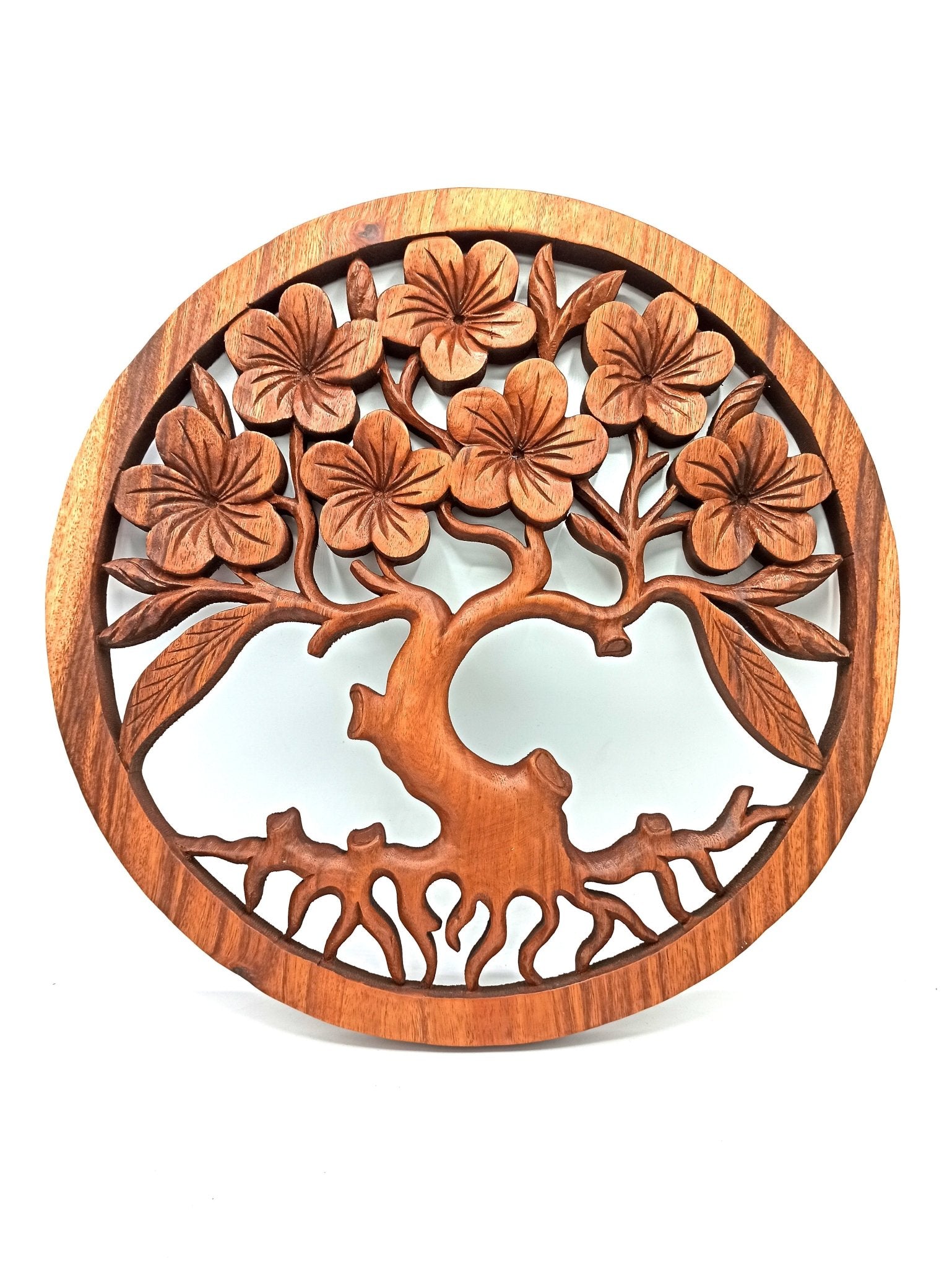 Polished Tree of Life Frangipani Panel - 40cm featuring natural patterning and unique variations - Luna Panther