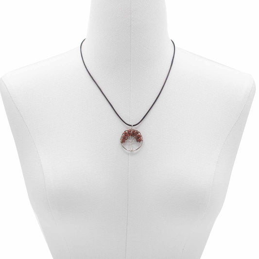 Tree of Life Pendant - Red Jasper - Luna Panther alternate view