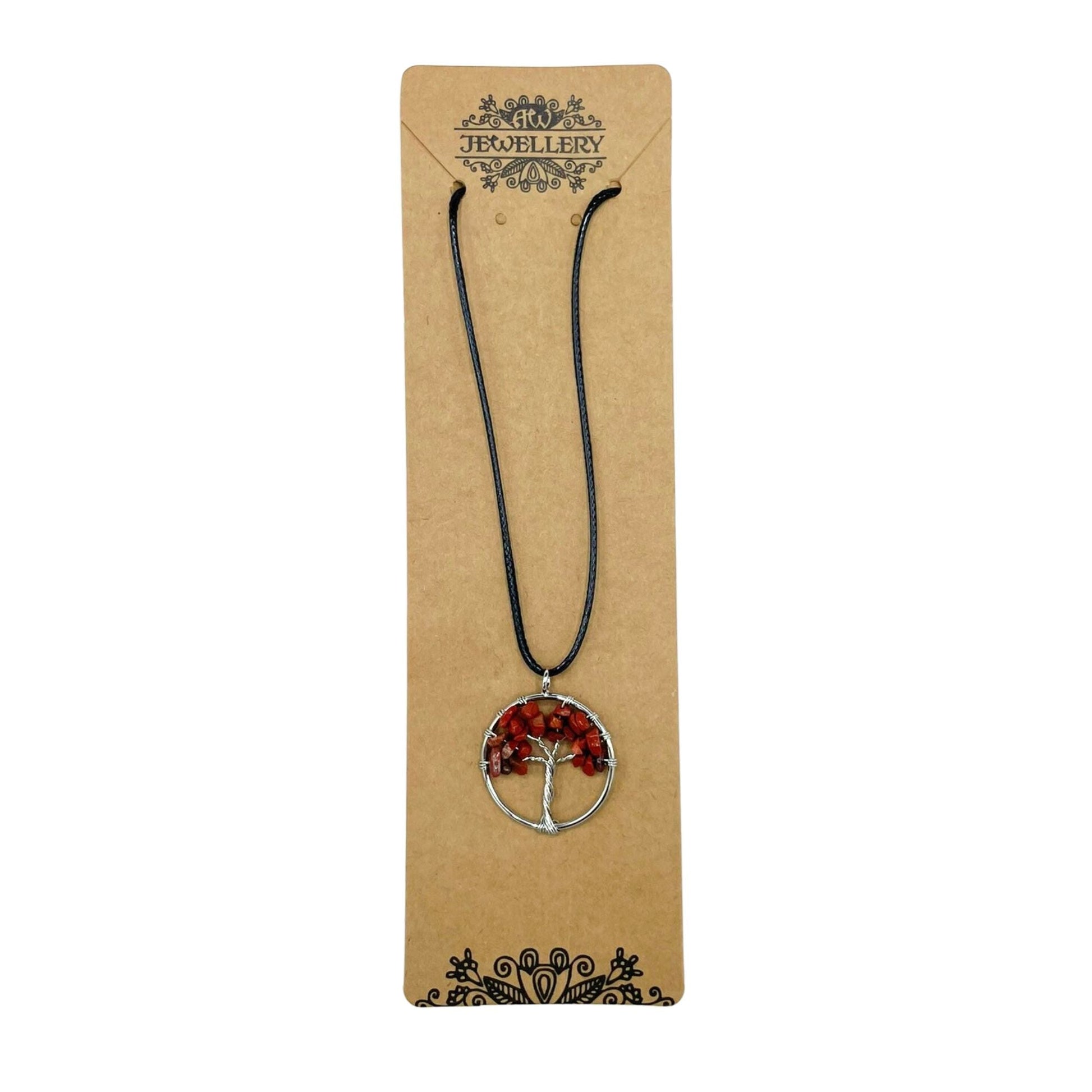 Tree of Life Pendant - Red Jasper - Luna Panther
