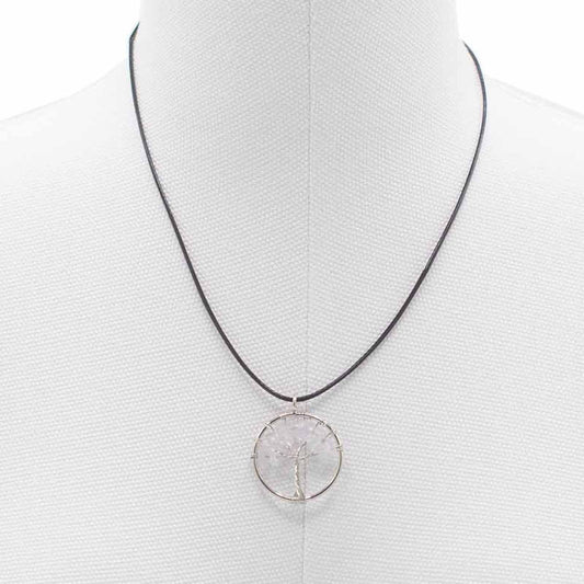 Tree of Life Pendant - Rock Crystal - Luna Panther alternate view