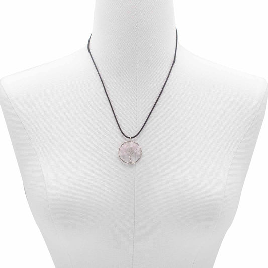 Tree of Life Pendant - Rose Quartz - Luna Panther alternate view