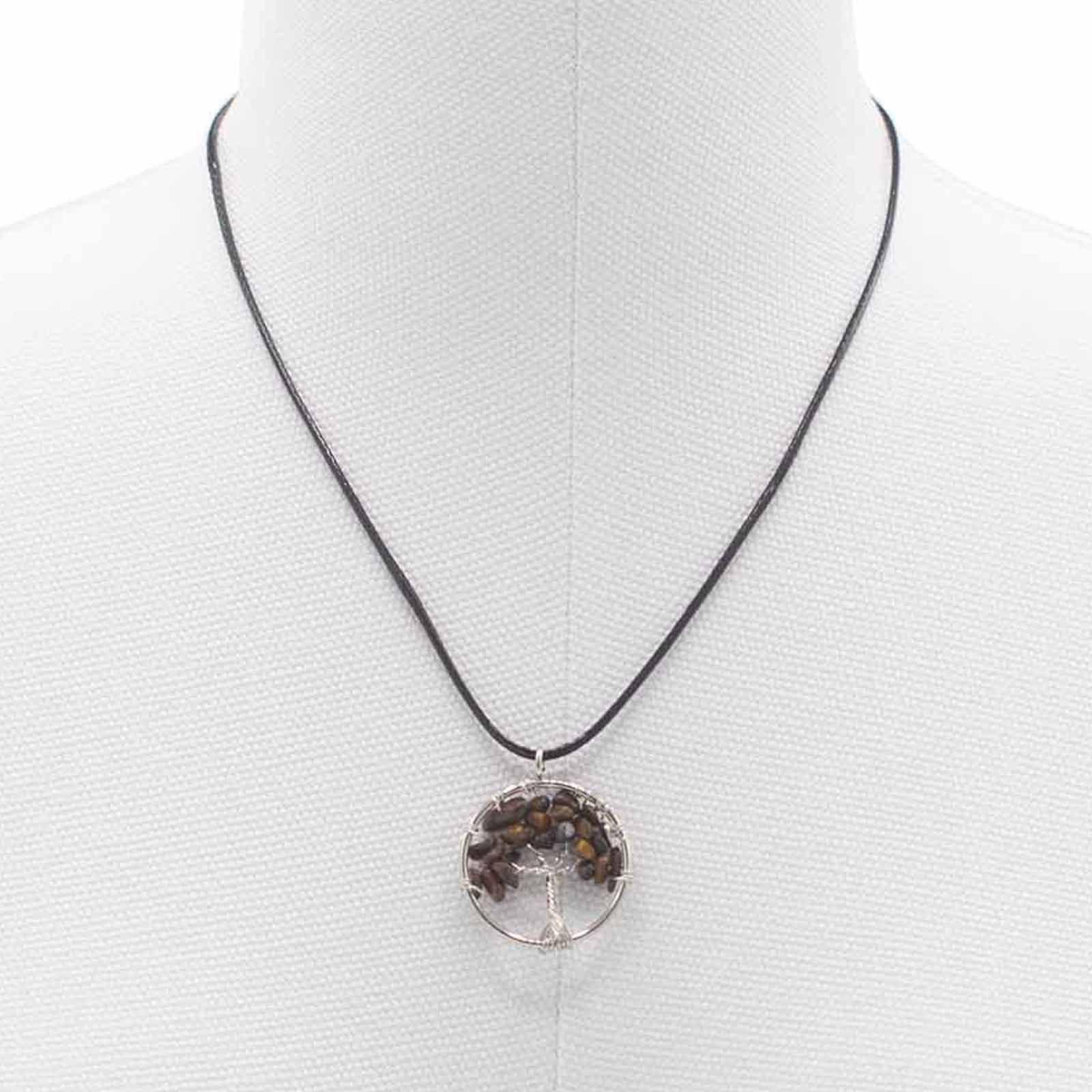 Tree of Life Pendant - Tiger Eye - Luna Panther