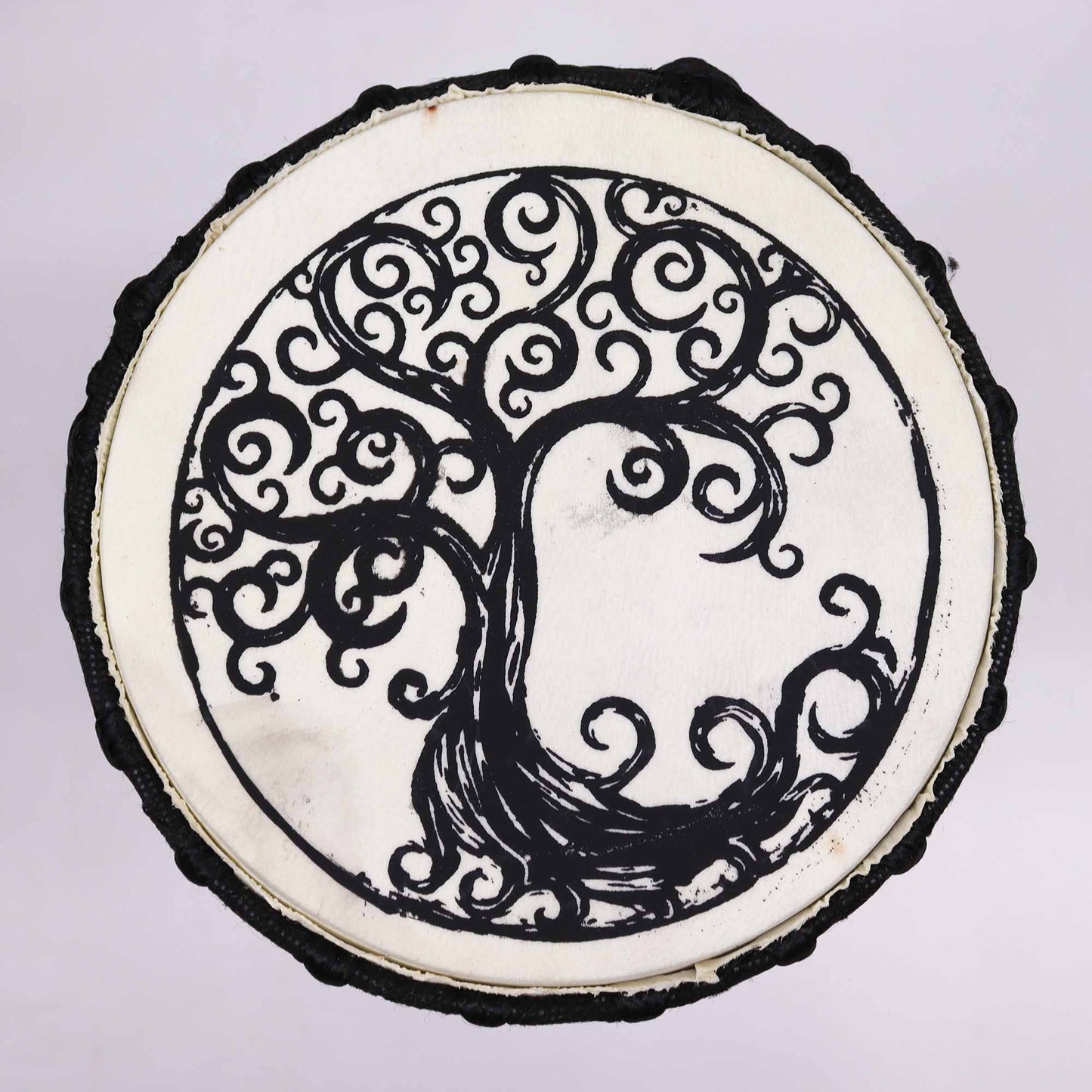 Tree of Life Wide Top Djembe Drum - 40cm High detail view 2 at Luna Panther