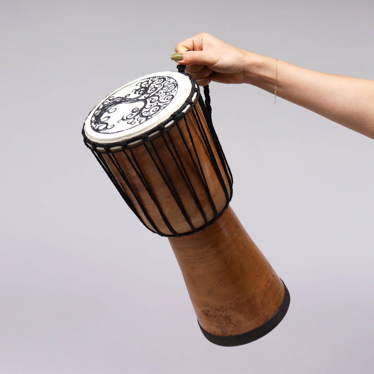 Tree of Life Wide Top Djembe Drum - 40cm High detail view 4 at Luna Panther