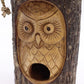 Tree Trunk Face - Bird House - Wise Owl - Luna Panther
