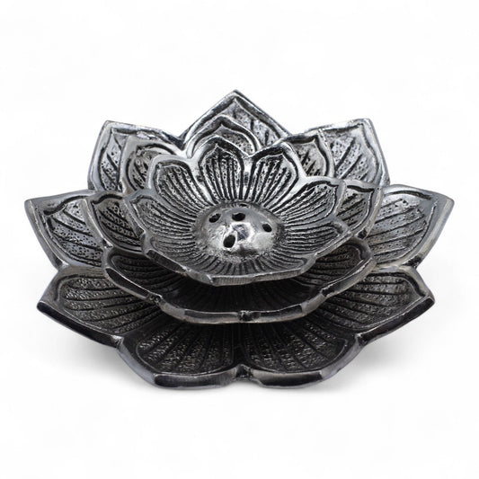 Tri - Flower Lotus Flower Incense Holder - Luna Panther