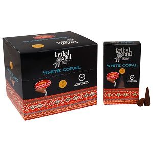 Tribal Soul Backflow Incense Cones - White Copal - Luna Panther