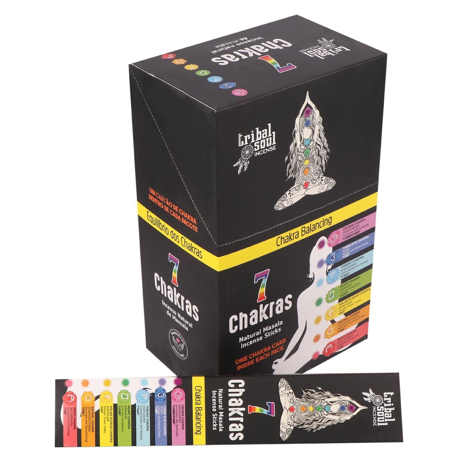 Tribal Soul Incense Sticks - 7 Chakras with Message Card - Luna Panther