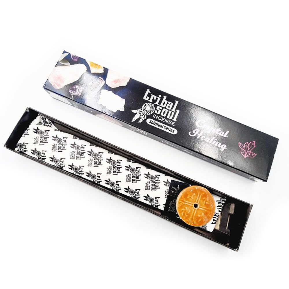 Tribal Soul Spiritual Incense Sticks and Ceramic Holder - Crystal Healing - Luna Panther