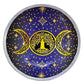 Triple Leg Enamelled Offering Plate - Purple Triple Moon - Luna Panther