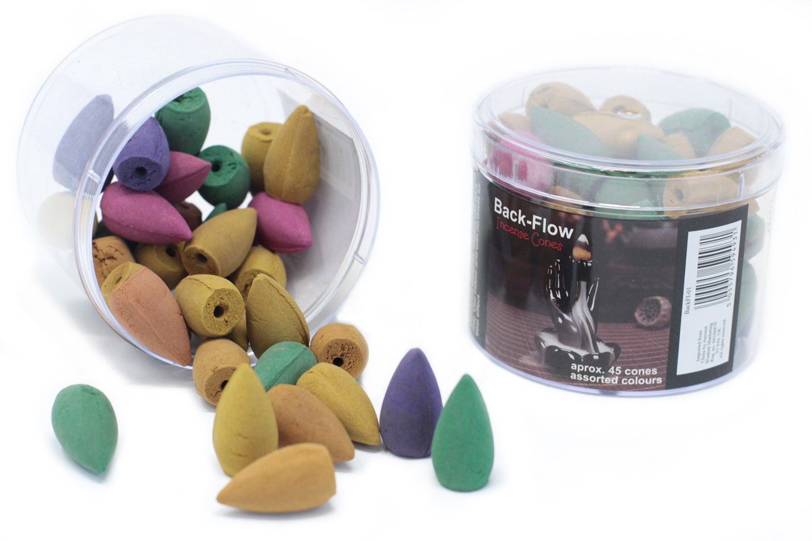 Tub of Assorted Back Flow Incense Cones (approx. 45) - Luna Panther