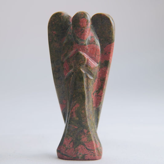 Unakite Angel Carving 55g 80mm - Luna Panther