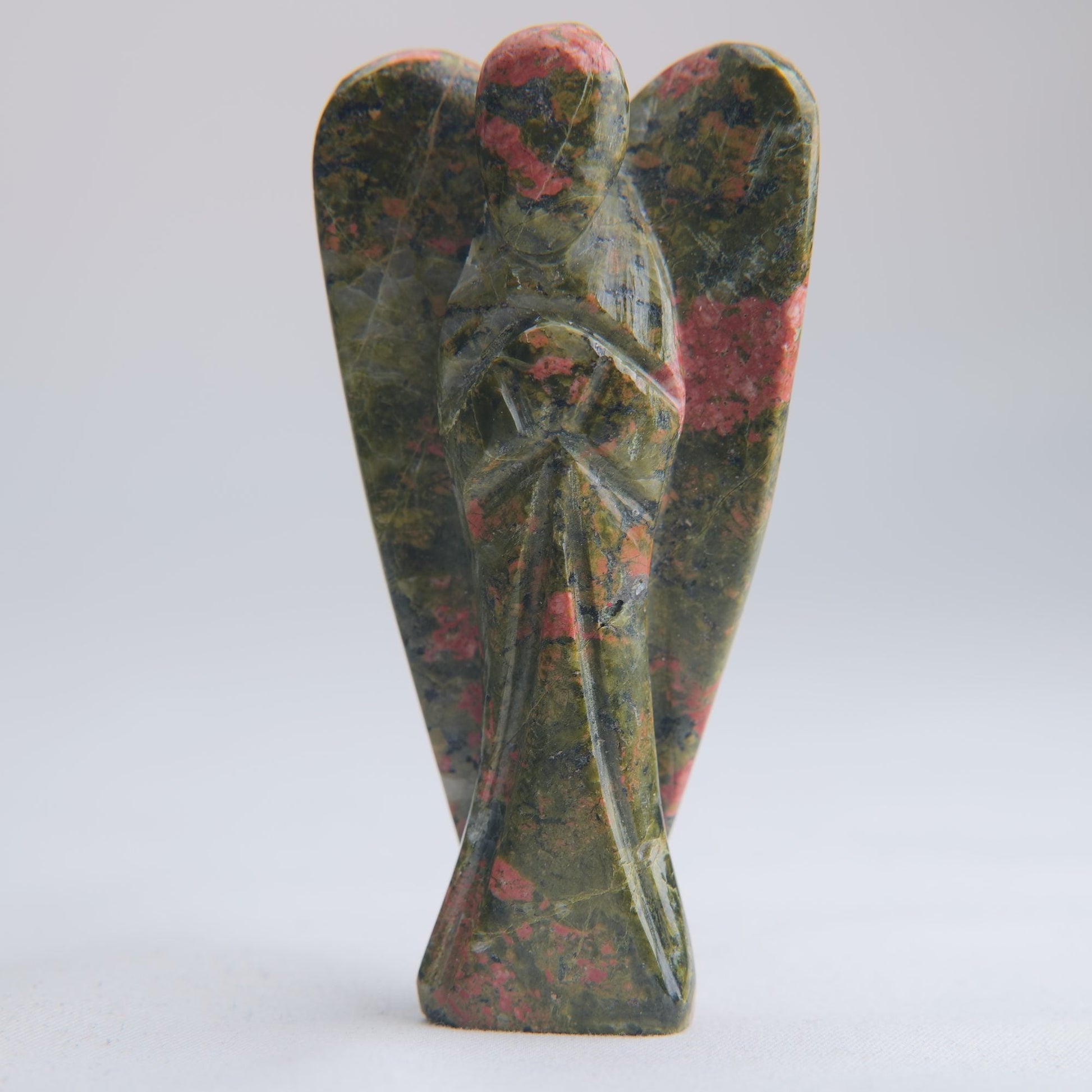 Unakite Angel Carving 60g 80mm - Luna Panther