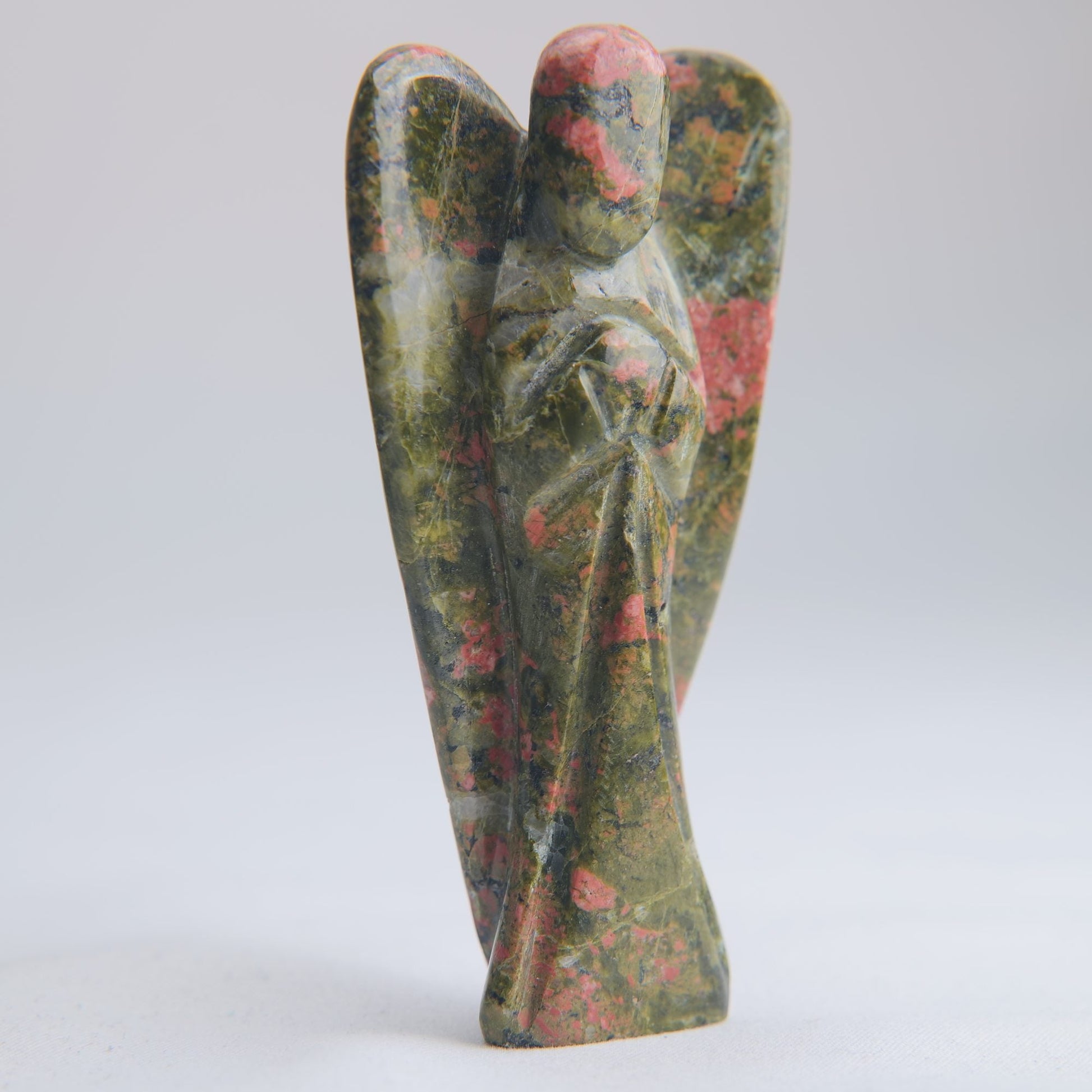 Unakite Angel Carving 60g 80mm - Luna Panther