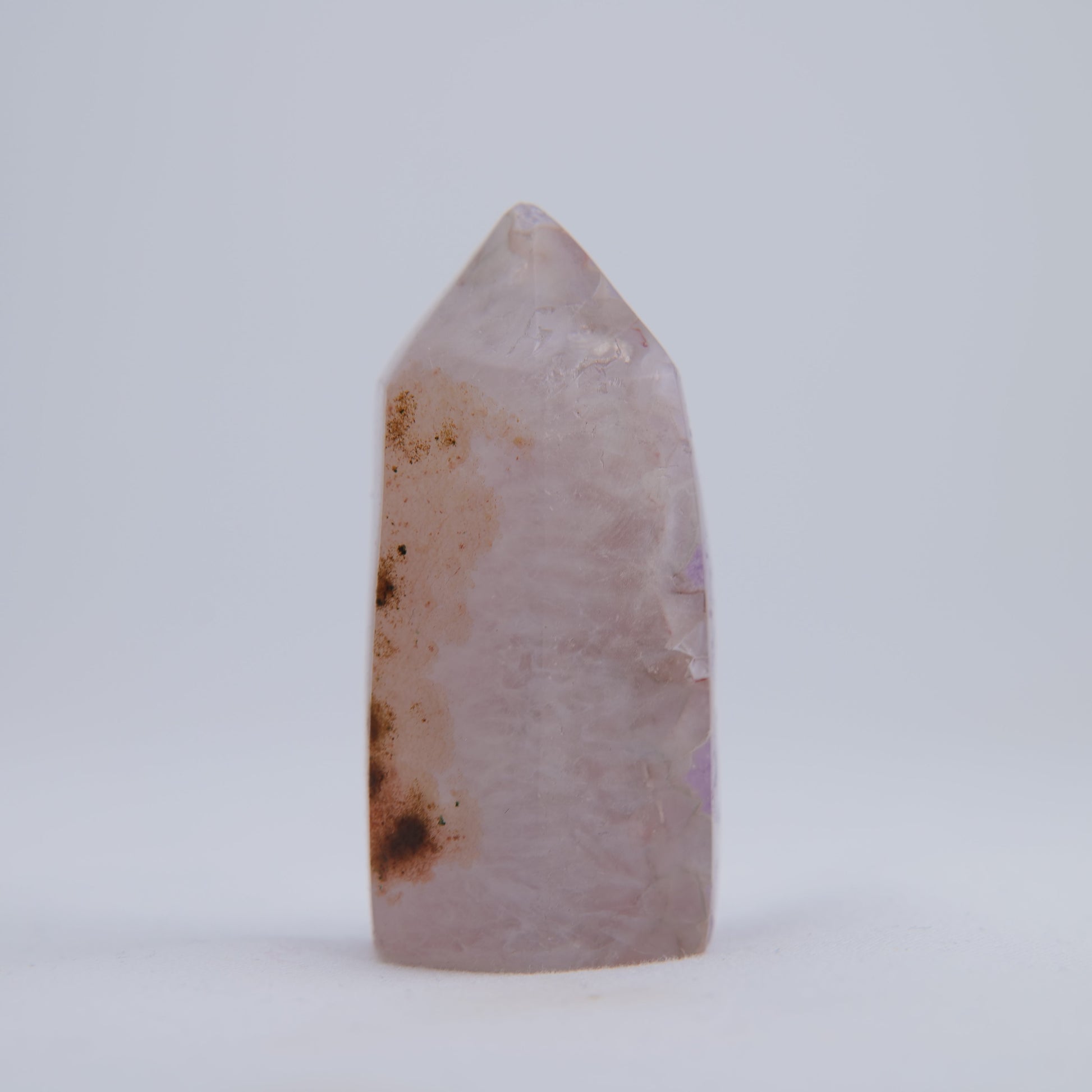 Back view of compact Uruguay amethyst druzy point, 64g