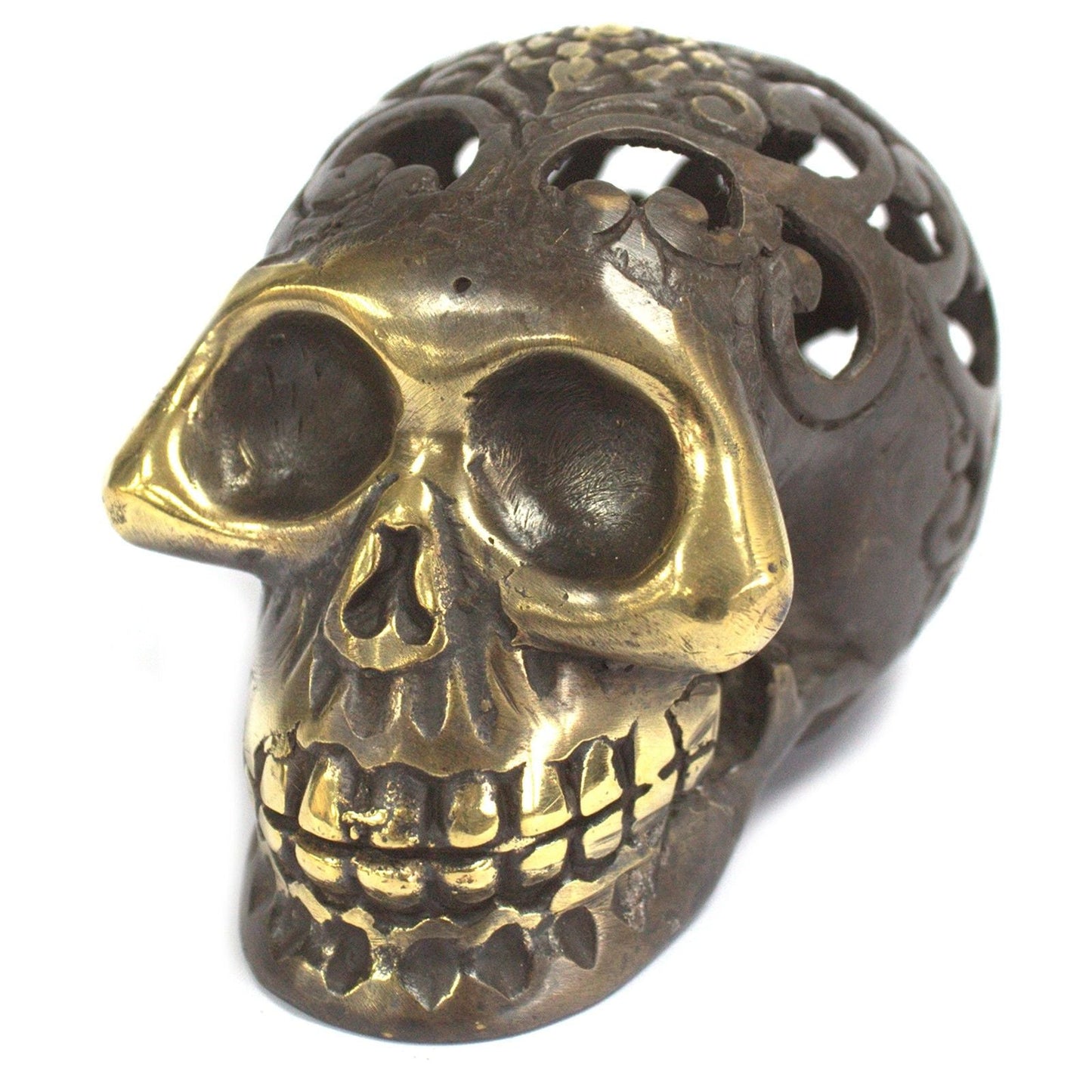 Vintage Brass Skull - Large - Luna Panther