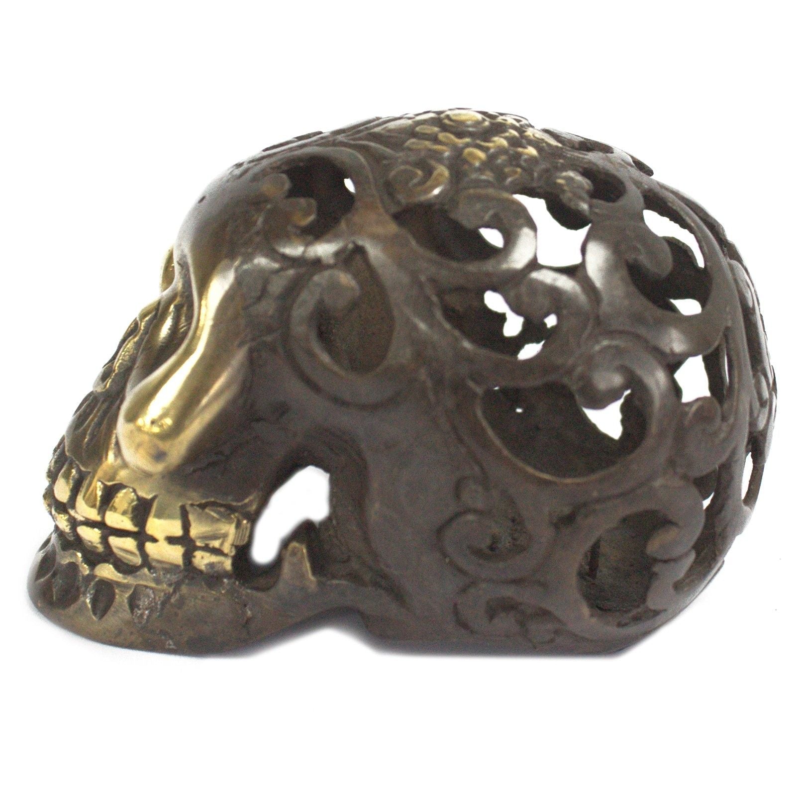 Vintage Brass Skull - Large - Luna Panther