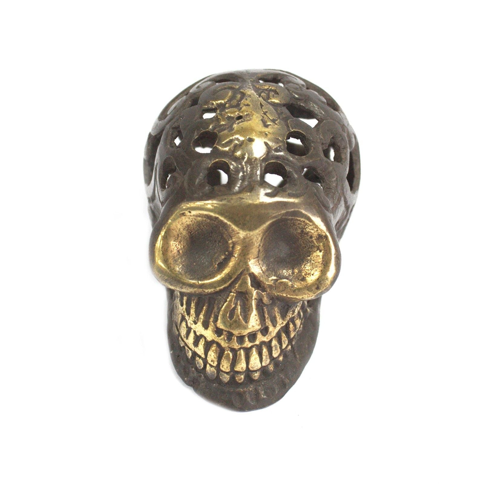 Vintage Brass Skull - Small - Luna Panther