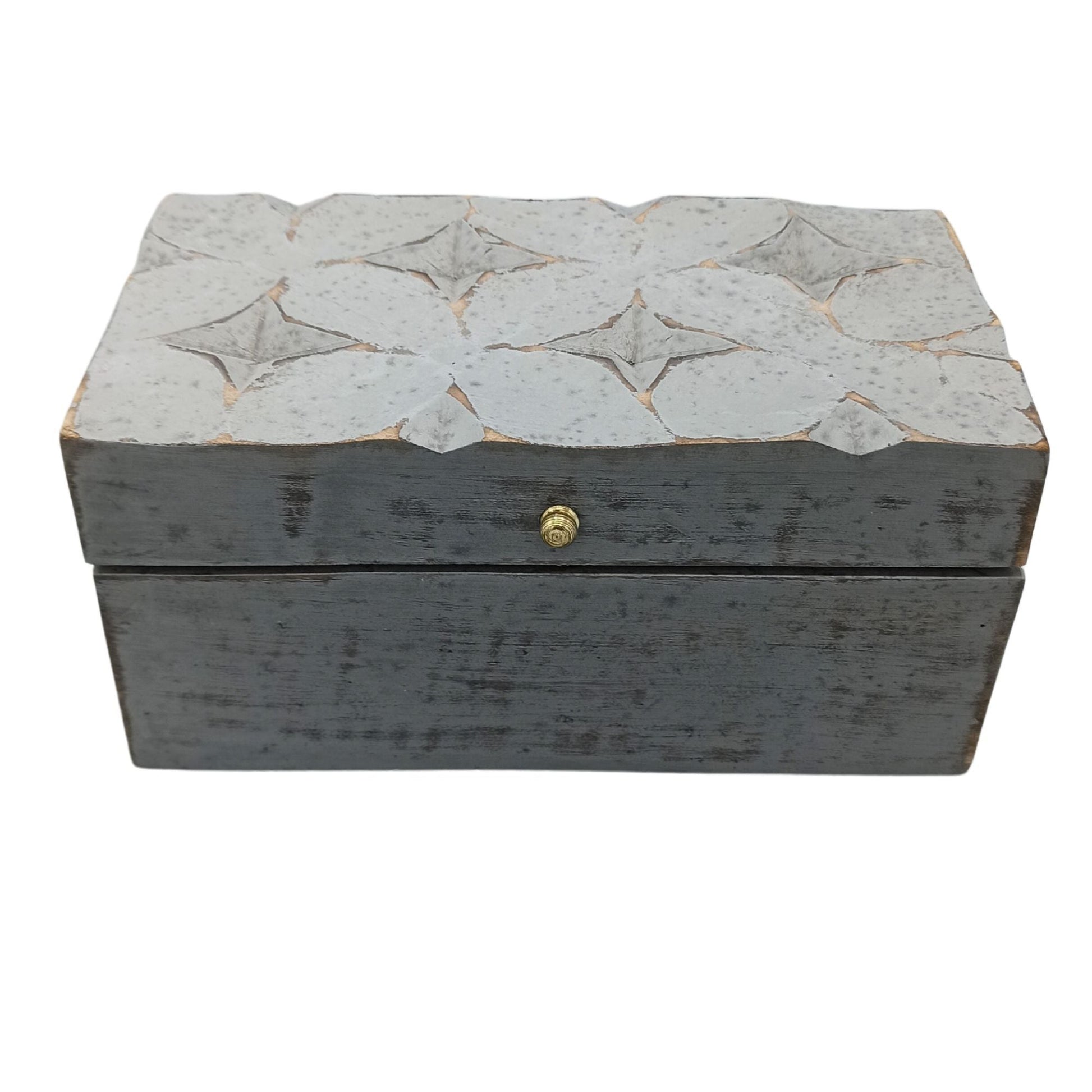 Vintage Deco - Multi Purpose Box - 22x12x10cm - Grey Star - Luna Panther