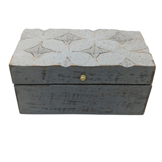 Vintage Deco - Multi Purpose Box - 22x12x10cm - Grey Star - Luna Panther