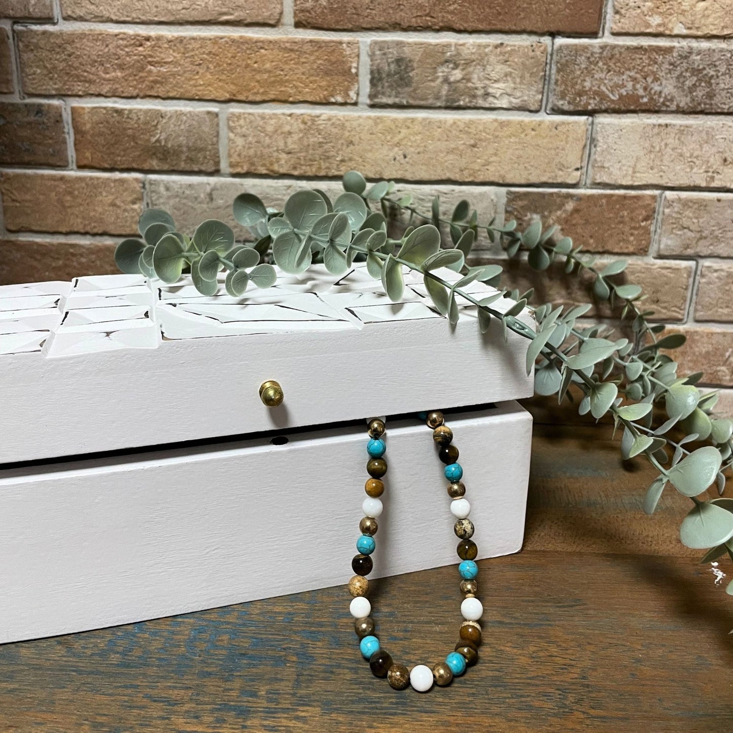 Vintage Deco - Multi Purpose Box - 22x12x10cm - White Diamonds - Luna Panther
