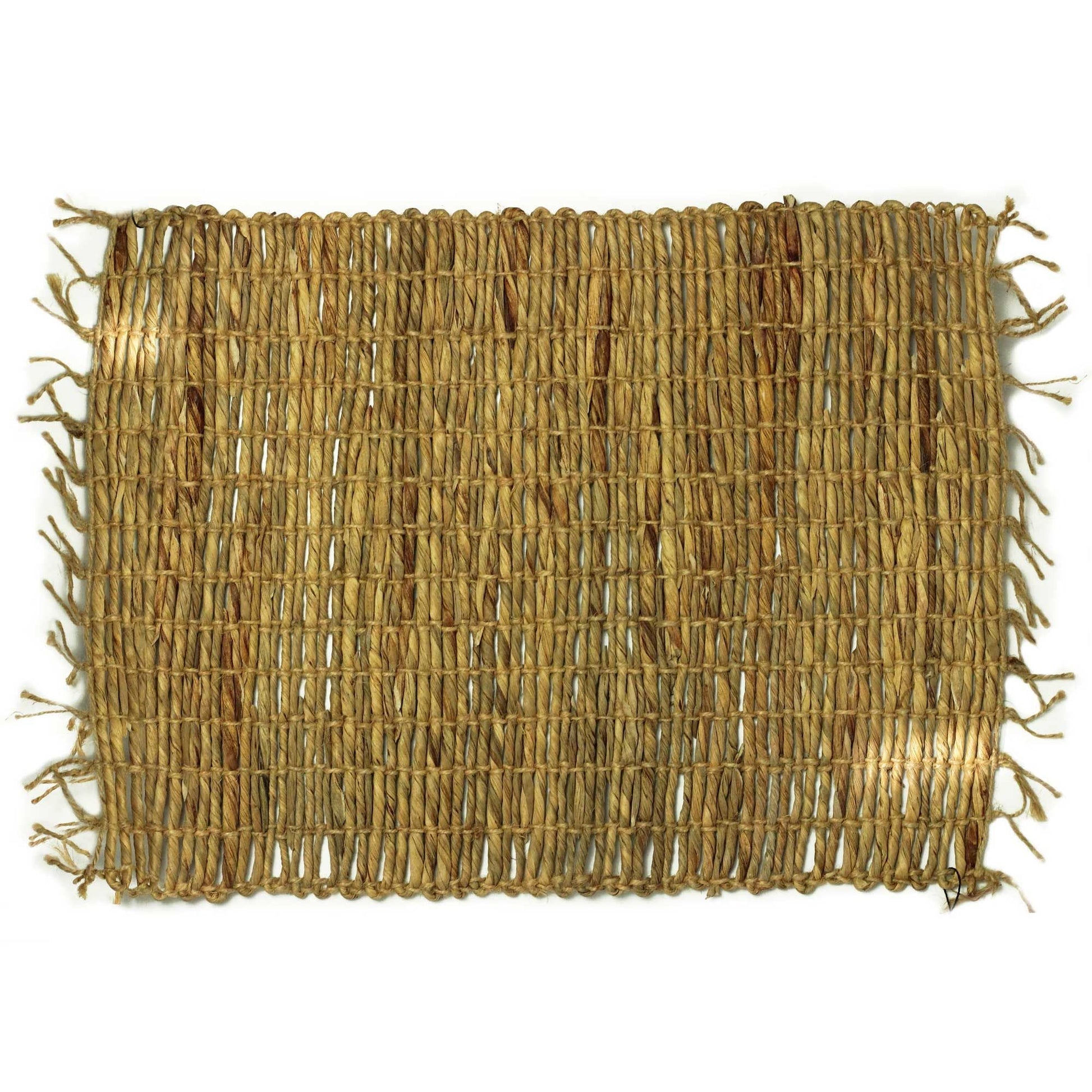 Water Hyacinth Natural Placemat - Robusta and Fringe - Luna Panther