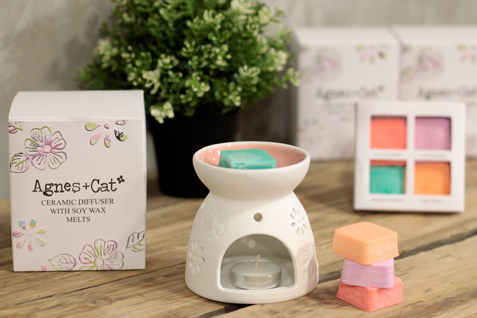 Wax Melter with Four Soy Wax Melts - Luna Panther
