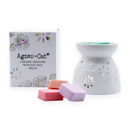 Wax Melter with Four Soy Wax Melts - Luna Panther