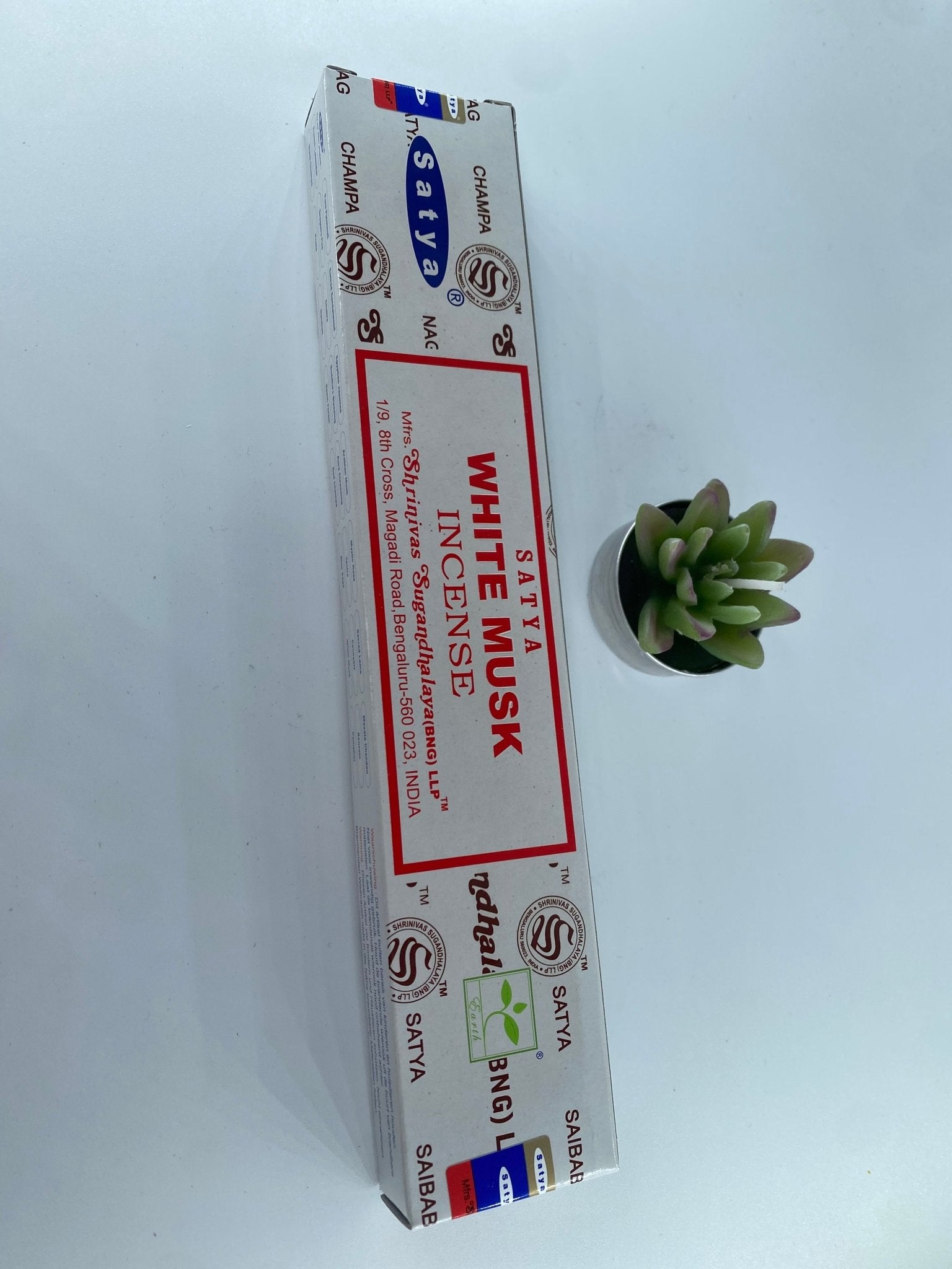 Polished White Musk Incense - Satya featuring natural patterning and unique variations - Luna Panther