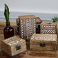 White Washed Wooden Box - 4x4 Slavic Design - Luna Panther