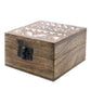 White Washed Wooden Box - 4x4 Slavic Design - Luna Panther