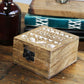 White Washed Wooden Box - 4x4 Slavic Design - Luna Panther