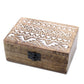 White Washed Wooden Box - 6x4 Slavic Design - Luna Panther