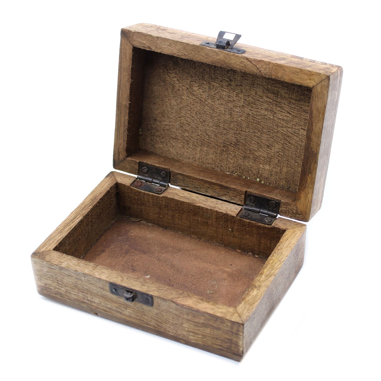 White Washed Wooden Box - 6x4 Slavic Design - Luna Panther